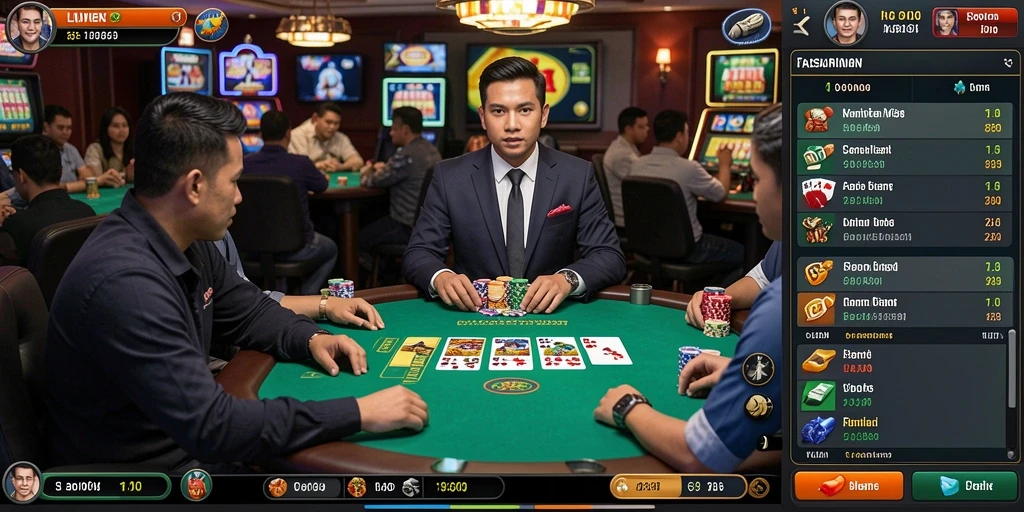 Screenshot menampilkan tampilan antarmuka AQUASLOT yang menawan.