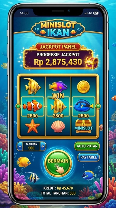 Cuplikan layar menu unduhan minislot untuk perangkat Android